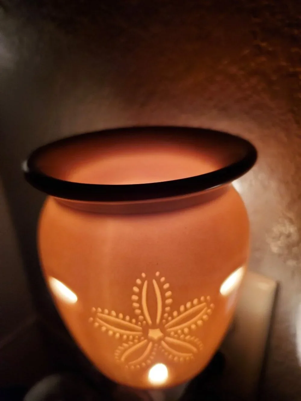Scentsy Plug-In Wax Warmer Sand Dollar Beach Nautical Cream & White Working